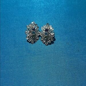 925 Antique Martelli Topaz+Peridot+Saphine Earrings